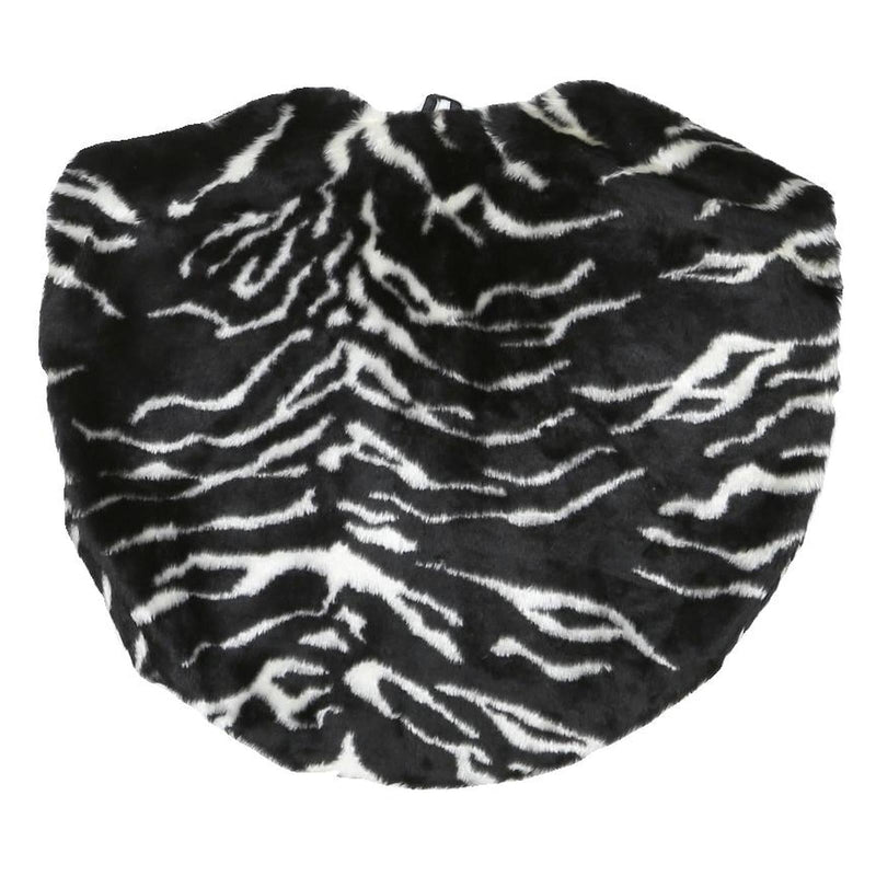 SKYLINE Womens Black & White Zebra Print Jacket S Polyester Blend Faux Fur