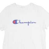 CHAMPION Womens White Graphic T-Shirt M Short Sleeve Crew Neck Cotton Casual