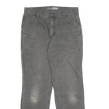 CARHARTT Mens Cotton Blend Grey Relaxed Straight Trousers W34 L31 Casual