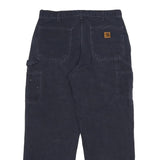 CARHARTT Mens Cotton Navy Classic Straight Trousers W34 L30 Workwear Durable