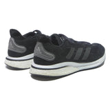 ADIDAS Mens Lace-Up Trainers Black Synthetic UK 8.5 Comfortable Running Shoes