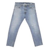 CARHARTT Mens Regular Blue Denim Light Zip Regular Fit W36 L28 Jeans