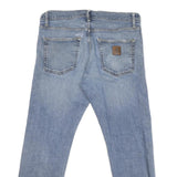 CARHARTT Mens Regular Blue Denim Light Zip Regular Fit W36 L28 Jeans
