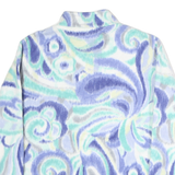 ALFRED DUNNER Womens Blue & Green Polyester Zip Jacket S Printed Pattern