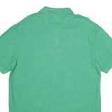 CHAPS Mens Green Short Sleeve Plain L Cotton Polo Shirt Classic Fit Casual