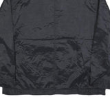 NIKE Mens Black Zip Jacket L Polyester Blend Plain Lightweight Casual