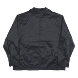 NIKE Mens Black Zip Jacket L Polyester Blend Plain Lightweight Casual