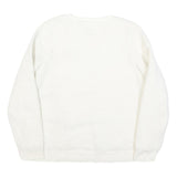 CALVIN KLEIN JEANS Womens White Polyester Blend Plain Crew Neck Basic Knit