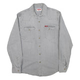 WRANGLER Mens Grey Shirt M Cotton Blend Casual Button-Up Classic Western