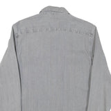 WRANGLER Mens Grey Shirt M Cotton Blend Casual Button-Up Classic Western