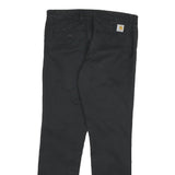 CARHARTT Mens Cotton Blend Black Regular Fit Straight Leg Trousers W33 L32