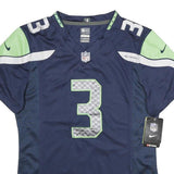 NFL Womens Blue & Green Wilson Jersey XL Short Sleeve V-Neck American Football