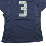 NFL Womens Blue & Green Wilson Jersey XL Short Sleeve V-Neck American Football