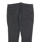 DICKIES Mens Regular Black Cotton Blend Denim Jeans W40 L30 Workwear Zip Closure