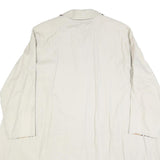 BURBERRY Womens Cream Cotton Coat UK 10 Plain Button Closure Classic Fit