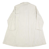 BURBERRY Womens Cream Cotton Coat UK 10 Plain Button Closure Classic Fit