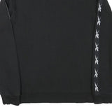REEBOK Mens Black S Sweatshirt Crew Neck Cotton Blend Comfortable Casual