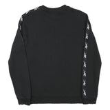 REEBOK Mens Black S Sweatshirt Crew Neck Cotton Blend Comfortable Casual