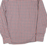 LEVI'S Mens Red & Blue Checked Cotton Blend Shirt M Classic Casual Button-Up