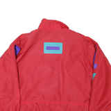 Womens Red Turquoise & Purple Synthetic Zip Jacket M Athletic Outdoor Plain