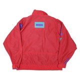 Womens Red Turquoise & Purple Synthetic Zip Jacket M Athletic Outdoor Plain