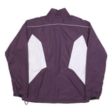 NIKE Womens Purple & White Zip Jacket XL Polyester Colourblock Sportswear