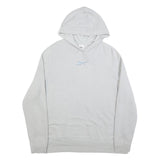 REEBOK Mens White Hoodie XL Cotton Blend Pullover Logo Sweatshirt