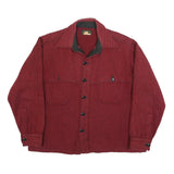 EDDIE BAUER Mens Red Wool Blend Shirt L Long Sleeve Button Closure Classic Fit