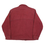 EDDIE BAUER Mens Red Wool Blend Shirt L Long Sleeve Button Closure Classic Fit