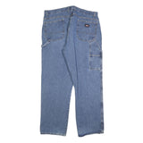 DICKIES Mens Blue Regular Fit Carpenter Denim Jeans W40 L32 Workwear Zip Closure