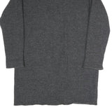 NAPAPIJRI Womens Grey Plain Pullover Crew Neck Basic Knit S Cotton Blend Sweater