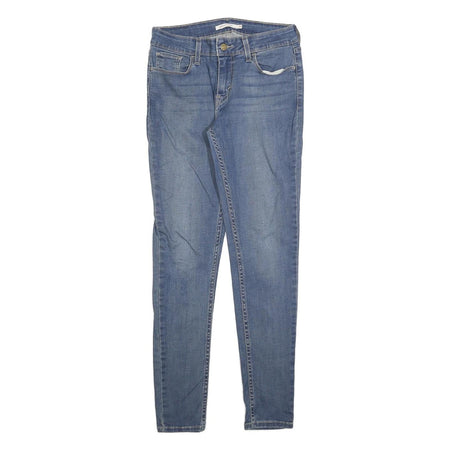 LEVI'S 535 Womens Slim Blue Denim Light W29 L30 Slim Fit Zip Jeans
