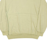 NORMAN GREEN Mens Beige Cotton Blend Crew Neck M Plain Pullover Sweatshirt