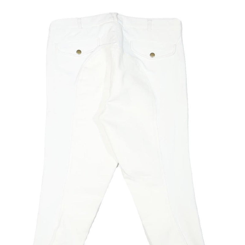 USG Womens Polyester Blend White Slim Tapered Trousers W30 L27 Premium Comfort