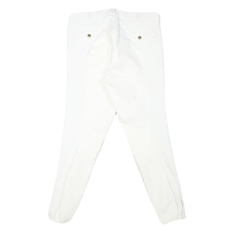 USG Womens Polyester Blend White Slim Tapered Trousers W30 L27 Premium Comfort