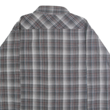 WRANGLER Mens Grey Brown & Blue Plaid Shirt XL Western Cotton Casual Workwear
