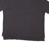 POLO RALPH LAUREN Mens Grey & Burgundy Striped Short Sleeve Polo Shirt 2XL