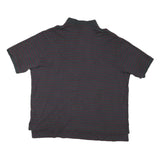 POLO RALPH LAUREN Mens Grey & Burgundy Striped Short Sleeve Polo Shirt 2XL