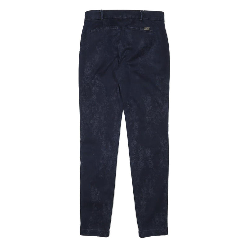 7 FOR ALL MANKIND Womens Cotton Blend Navy Slim Skinny Trousers W27 L30 Stylish
