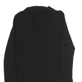 CALVIN KLEIN Womens Black Zip Front Top Long Sleeve V-Neck XS Slim Fit