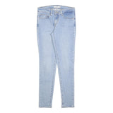 LEVI'S 711 Womens Jeans Blue Slim Skinny Denim Light W28 L32 Cotton Blend Zip