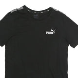 PUMA Mens Black Graphic T-Shirt M Short Sleeve Crew Neck Logo Print