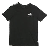 PUMA Mens Black Graphic T-Shirt M Short Sleeve Crew Neck Logo Print