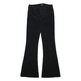 LEE Womens Cotton Blend Black Regular Flared Trousers W27 L30 Stylish Comfort