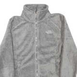 THE NORTH FACE Womens Grey Fleece Jacket S Polyester Blend Zip Up Soft Warm