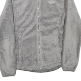 THE NORTH FACE Womens Grey Fleece Jacket S Polyester Blend Zip Up Soft Warm