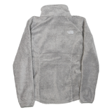 THE NORTH FACE Womens Grey Fleece Jacket S Polyester Blend Zip Up Soft Warm