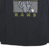 NFL Mens Black Los Angeles Rams Graphic T-Shirt L Long Sleeve Crew Neck