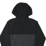 ADIDAS Mens Black & Grey Zip Jacket XS Polyester Blend Plain Hooded