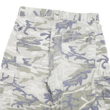 WOODPEEHES Mens Camouflage Cargo Shorts Grey Green Blue M W32 Cotton Blend